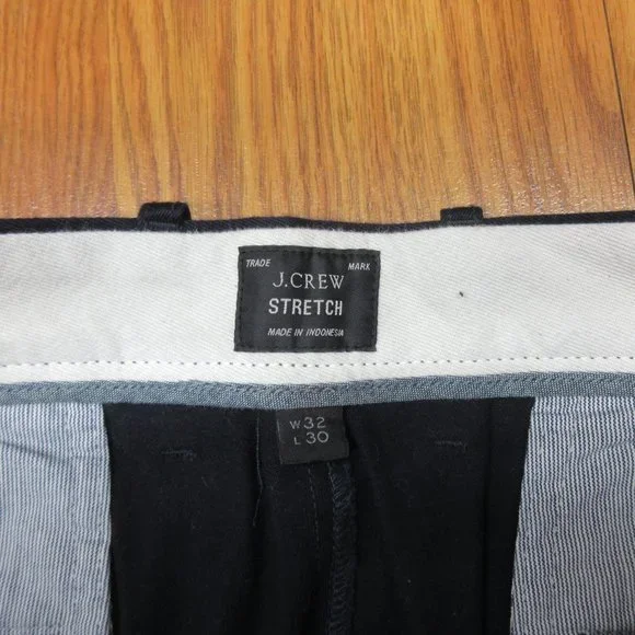 32x30 J.CREW 770 SKINNY FIT 100% COTTON PANTS BLACK Sz 32W x 30L - Picture 4 of 5